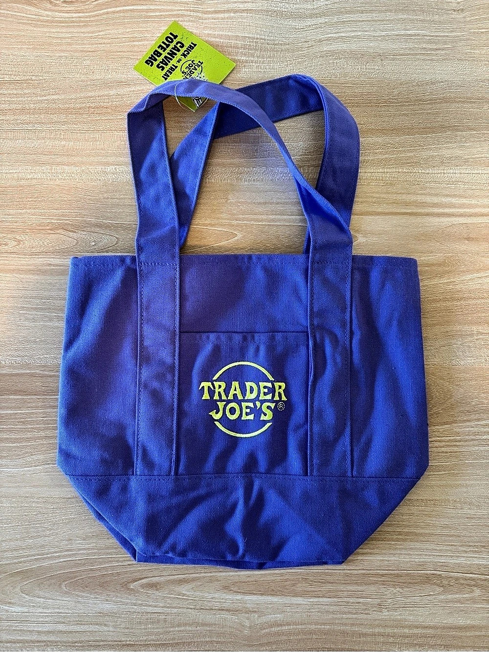 Trader Joe's Trick-or-Treat Mini Canvas Tote Bag Purple NWT